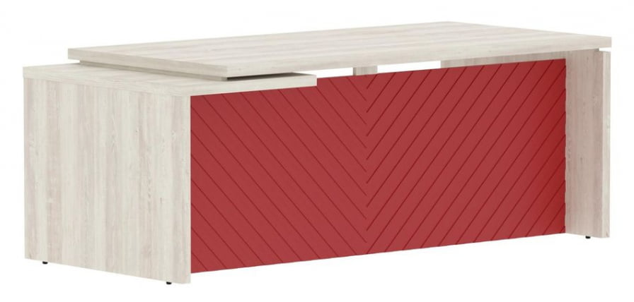 Стол руководителя правый Torr LUX TLCT 209 R Сосна Эдмонд Красный_0