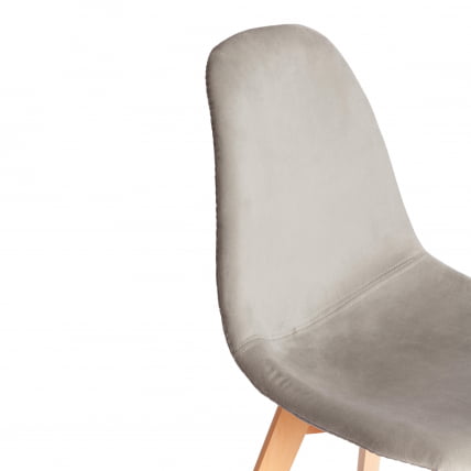 Сту CИНДЙ СОФТ (мод. C1021Ф1-1) велюр/дерево бук, 55 х 48 х 83 см, Светло-серый ХЛР39 / натуральный / CINDY SOFT (mod. C1021F1-1) HLR39_8