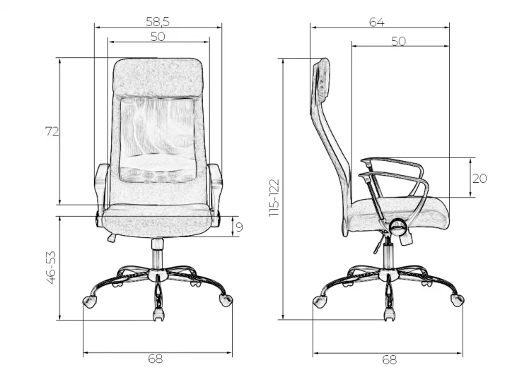 Офисное кресло для персонала ДОБРИН ПИЕРCЕ Черный / DOBRIN PIERCE_9