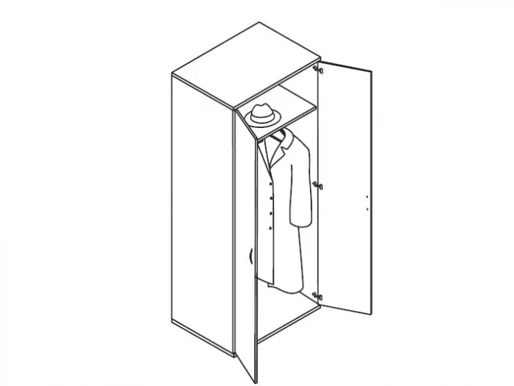 Гардероб ГБ-2 Венге/металлик_1