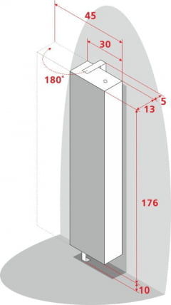 Поворотный зеркальный шкаф Lupo Белый_6