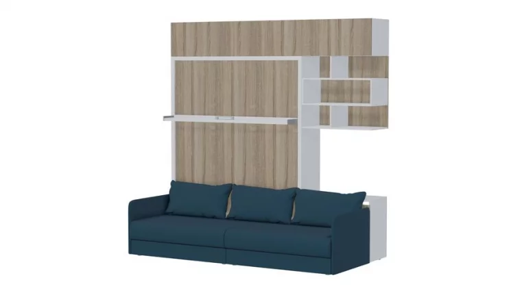 Диван Лайт К 1600 с полкой Белый Дуб Сонома Либерти 38_0