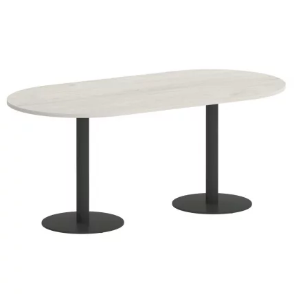 Стол овальный HOME OFFICE VR.SP-5-180.1 Дуб Наварра/Антрацит металл_0