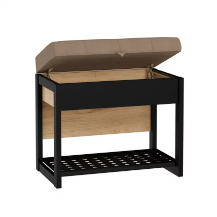 Банкетка 600 Техно ЛД 678.310.000 Дуб Золотой Черный_1