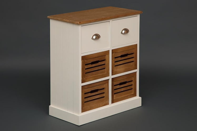 Комод с 6 ящиками Secret De Maison BOLLARD ( mod. HX13-416 ) Слоновая кость/коричневый_2