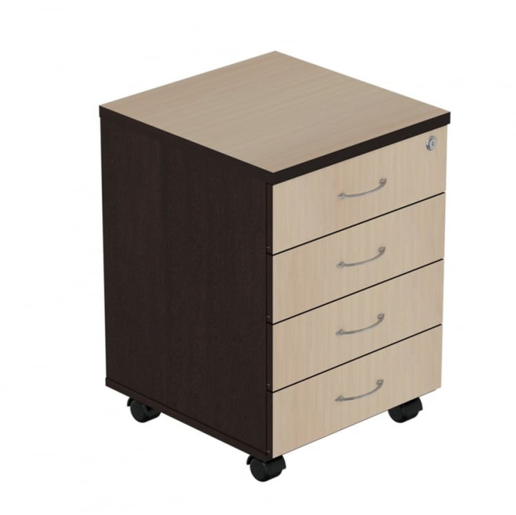 Тумба подкатная с замком Р.Т-4 ЗЦ Венге_0