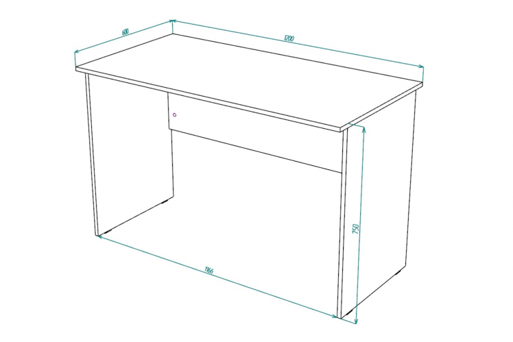 Стол офисный СО 1200-16  Бодега светлая_1