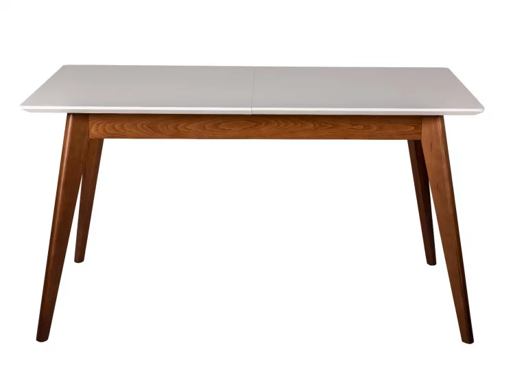 Стол раскладной Лунд 140-180 ОРЕХ-Белый_2