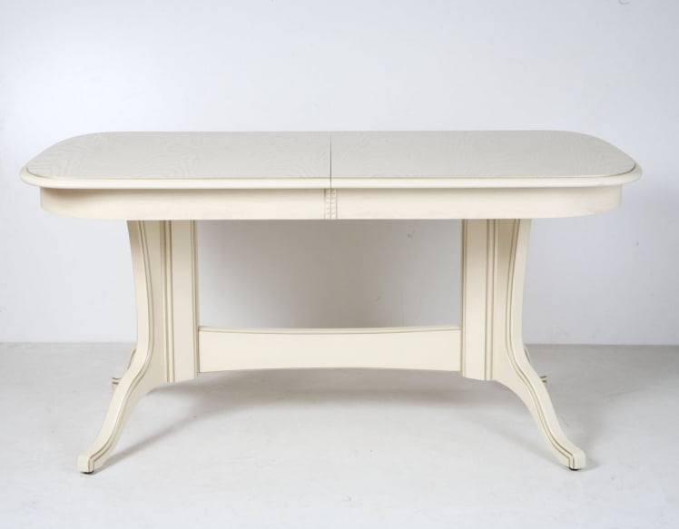 Стол обеденный раскладной Лира-3 (1,5м) тон 2М с золотой патиной_1