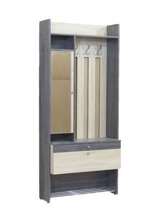 Прихожая Гретта 2 Дуб Сонома Ясень черный_1