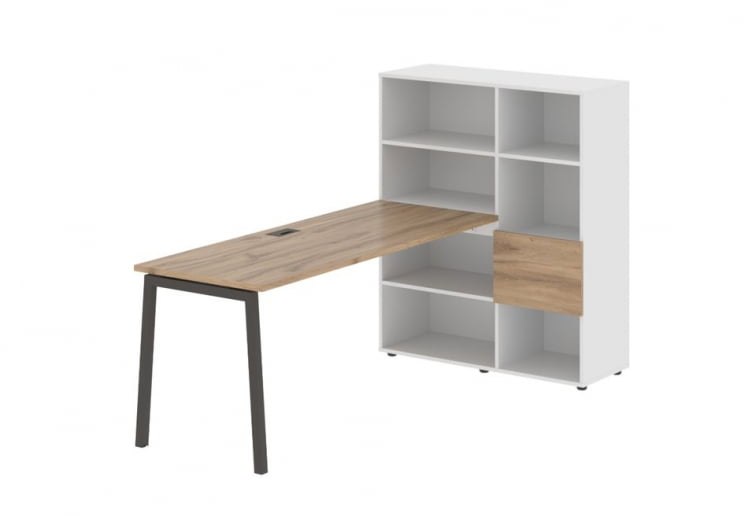 Рабочая станция EDIS ELRST 1117 Дуб Денвер светлый Мокко Белый_0