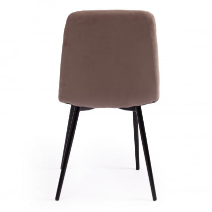 Стул CHILLY MAX Велюр/металл , 45 х 54 х 90 см , серо-бежевый 08/черный_4