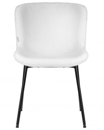Стул обеденный DOBRIN MILO (черные ножки, белый букле (UF992-01))_5
