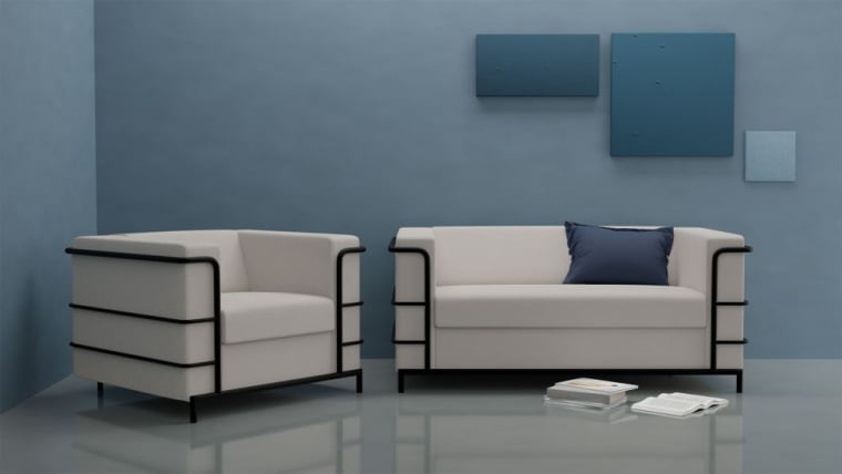 Диван двухместный Аполло 2.0 (2Д) Черный Euroline 9100_3