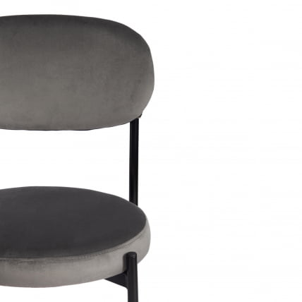 Стул REVO (mod. 7033) / 1 шт. в упаковке ткань/металл, 47х54х82 см, высота до сиденья 47 см, серый barkhat 26/черный_5