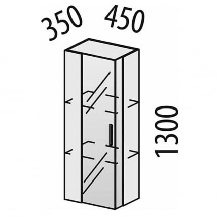 Шкаф-витрина малый (лев/прав) Джерси 602.07_8