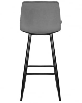 Стул барный ДОБРИН НИCОЛЕ (черные матовые ножки, темно-серый велюр (108-91)) 2 шт / DOBRIN NICOLE_5
