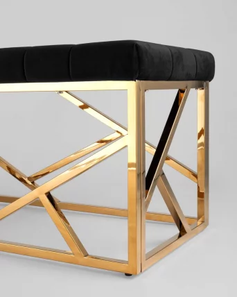 Банкетка АРТ ДЕКО велюр Черный_4