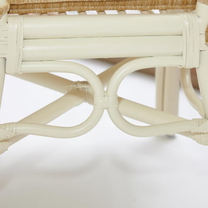 Комплект обеденный ANDREA GRAND (стол со стеклом+6 кресел+ подушки) TCH White (белый), Ткань рубчик, цвет кремовый_10