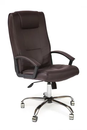 Кресло руководителя Maxima хром (коричневый 36-36)_0