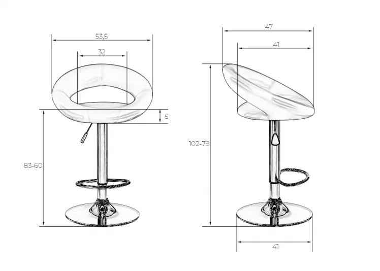 Стул барный DOBRIN MIRA Красный_8