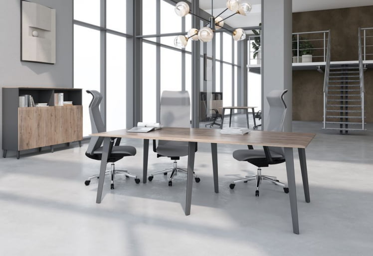 Шкаф с глухими средними дверьми JAY JHC 85.6 Дуб Каньон Антрацит_1