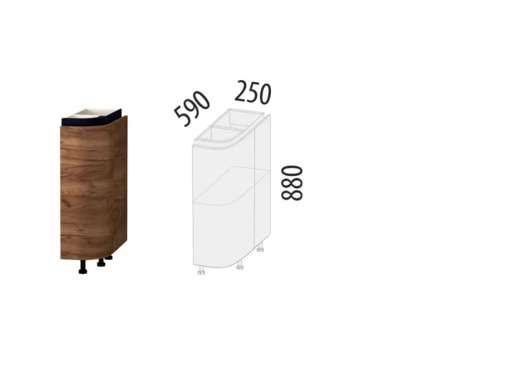 Напольный шкаф торцевой (прав) Дакота 103.64_1