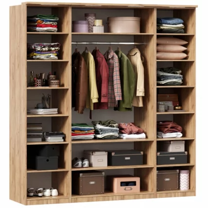 Шкаф четырехстворчатый Фиджи 006 Дуб Золотой Белый_2