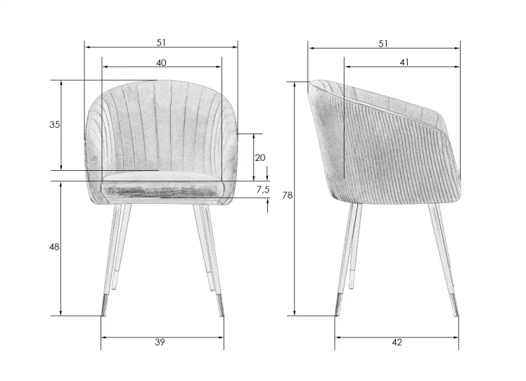 Стул обеденный DOBRIN MARY Морская волна велюр 1922-7_9