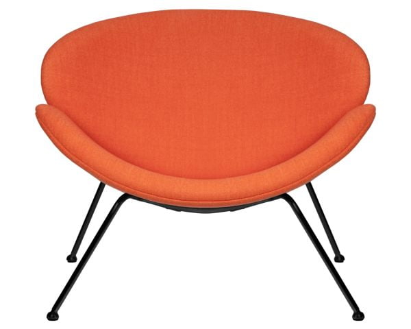 Кресло дизайнерское ДОБРИН ЕМИЛЙ (оранжевая ткань АФ, черное основания) 2 шт / DOBRIN EMILY AF,_6