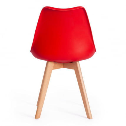 Стул TULIP (mod. 73) / 1 шт. в упаковке дерево/пластик/ПУ, 48.5*52.5*83cм, красный_3