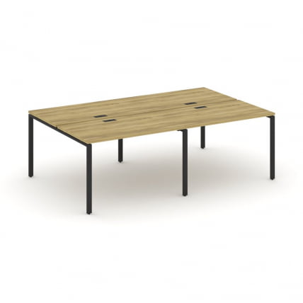 Рабочая станция двухсторонняя на 4 места CONCEPT CN.DRS-006 Дуб Винченцо Черный_0