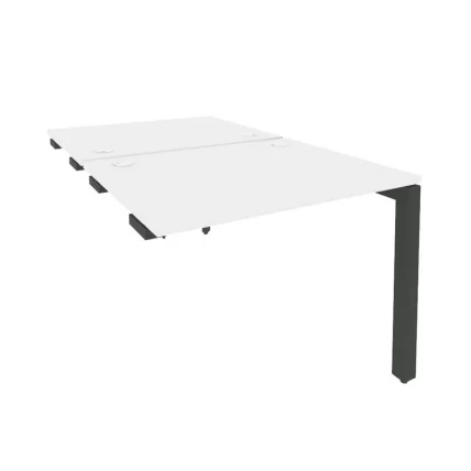 Стол-приставка двойной на П-образном м/к к опорным элем. ONIX O.MP-D.SPR-1.8 Белый Бриллиант/Антрацит_0