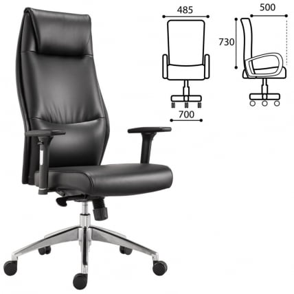 Кресло руководителя BRABIX PREMIUM Blues EX-751 экокожа Черное_0