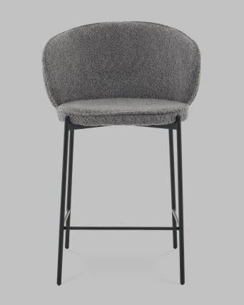 Стул полубарный Тисдейл букле темно-серый_2