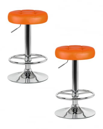 Табурет барный ДОБРИН БРУНО (оранжевый) 2 шт / DOBRIN BRUNO_0