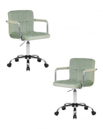 Офисное кресло для персонала ДОБРИН ТЕРРЙ (мятный велюр (МДЖ9-87)) 2 шт / DOBRIN TERRY (MJ9-87))_0