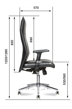 Офисное кресло Майк | Крестовина: хром паук | Подлокотники: 709_6