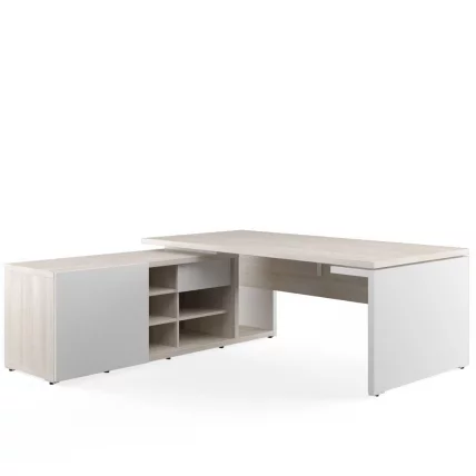 Стол рабочий на опорной креденции левый ZIO28510821 Светлый дуб_0