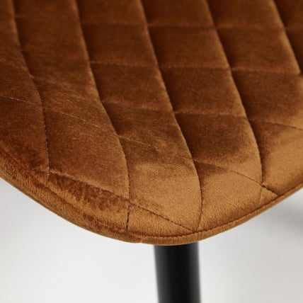 Стул QUINCY (mod. 8272) металл/ткань, 49х53х84,5 см, коричневый (G-062-61)/черный_2