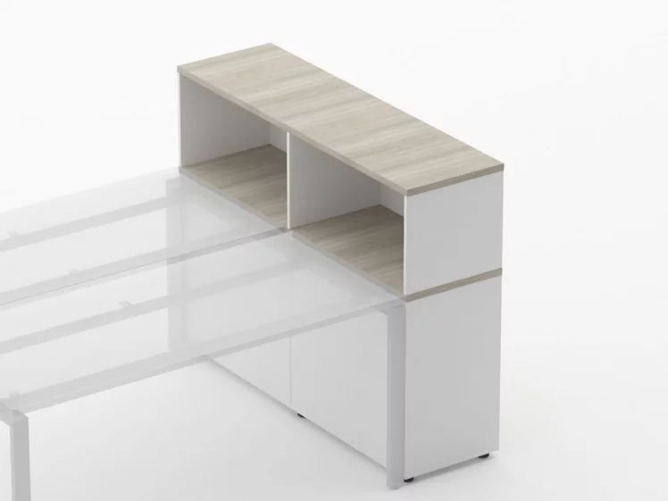Тумба комбинированная высокая для рабочего модуля Deka 9.04.145 Дуб Сантана светлый/Белый_3