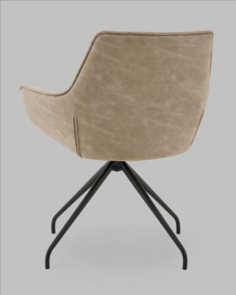 Кресло вращающееся Кимберли рогожка/замша бежевый_4