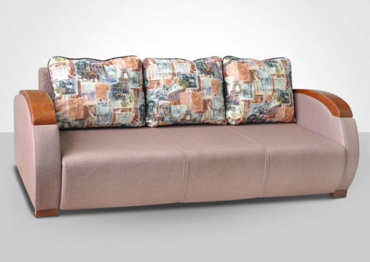 Диван-кровать Европа-2 эйвон 120 лаки дарк браун акварель берри_0