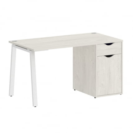 Стол письменный HOME OFFICE VR.SP-3-138.1.A Дуб Наварра/Белый металл_0