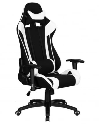 Кресло игровое DOBRIN DALLAS (черно-белый)_0