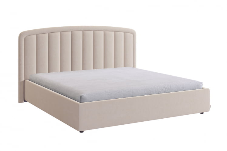 Кровать 1.8 Сиена 2 с подъем. механизмом ZP.KM1.8-03 крем (велюр)_0