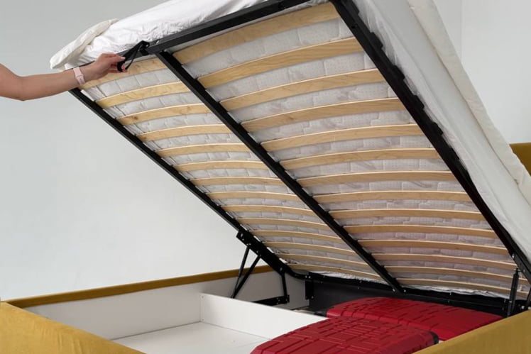 Кровать 1.6 Квест с подъем. механизмом ZP.KM1.6-17 медовый (велюр)_1