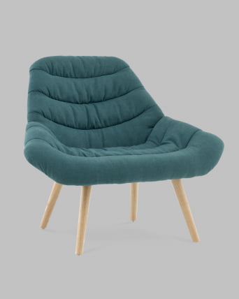 Кресло Олби Страйпс темно-бирюзовый_1