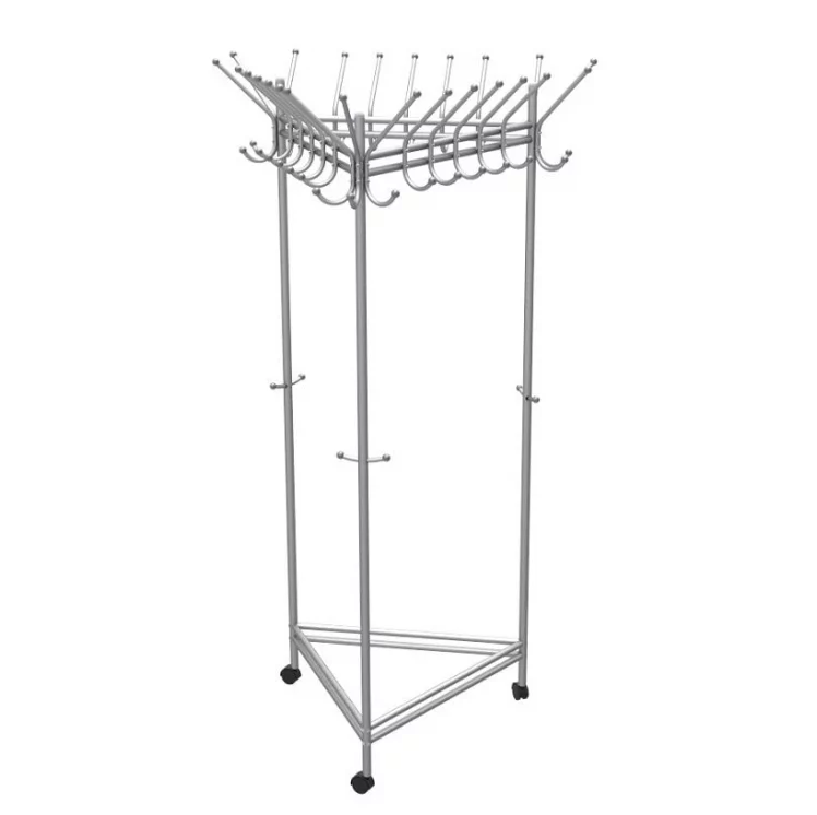 Вешалка гардеробная на колесах Пико 21 Металлик_0