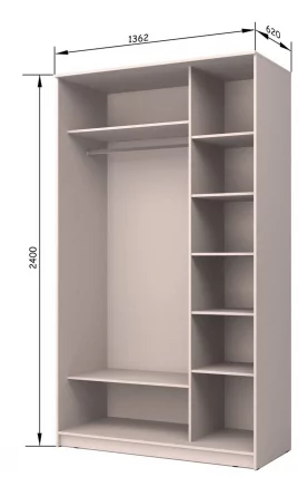 Шкаф-купе Хит-24-14-55 Бук бавария светлый_2